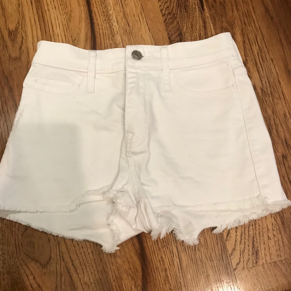 White Jean Shorts